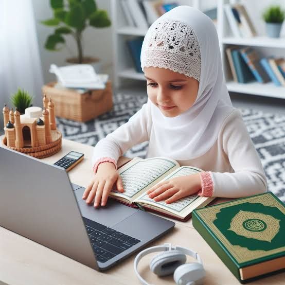Girl learning Quran